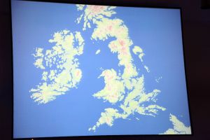 Слайд с конференции: прогноз затопления Британии около 2100 года (1)