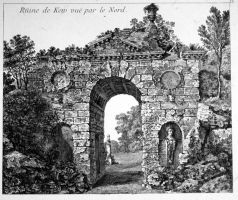 Руинная арка в Кью (вид с севера) на гравюре Уильяма Чемберса...
