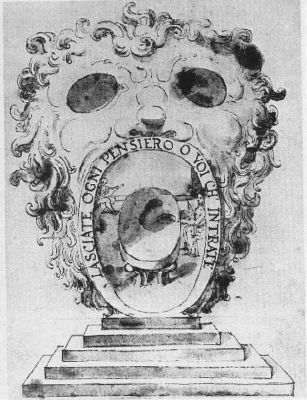 Бомарцо. Павильон-маска. Рисунок Джованни Гуэрра. 1590-е
